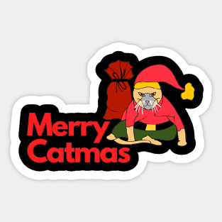 Merry Christmas - MerryCatmas - Cat Lovers Sticker